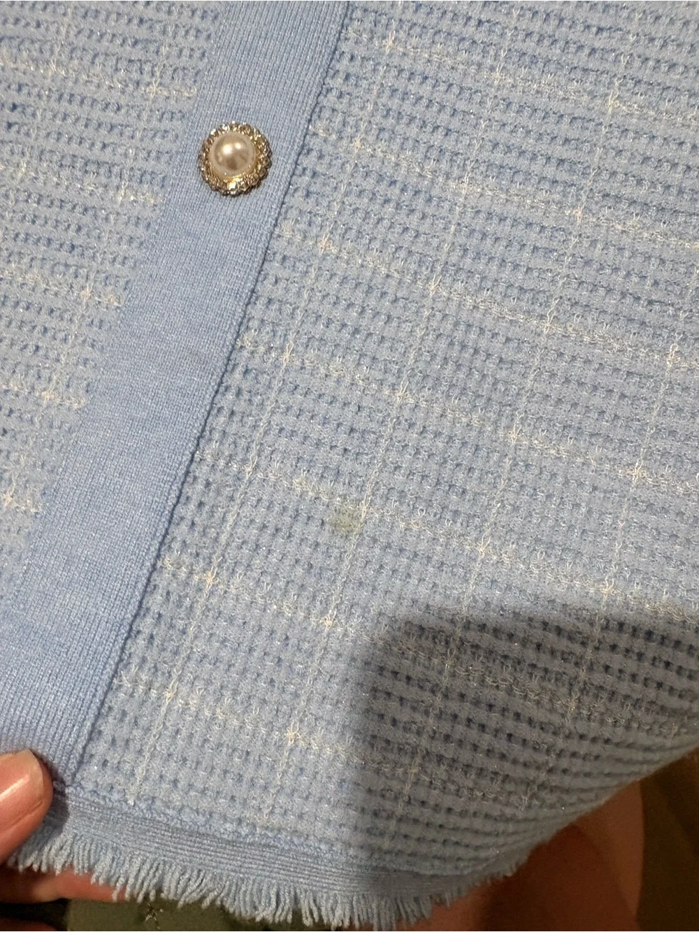 Light Blue Tweed Jacket and Dress Set